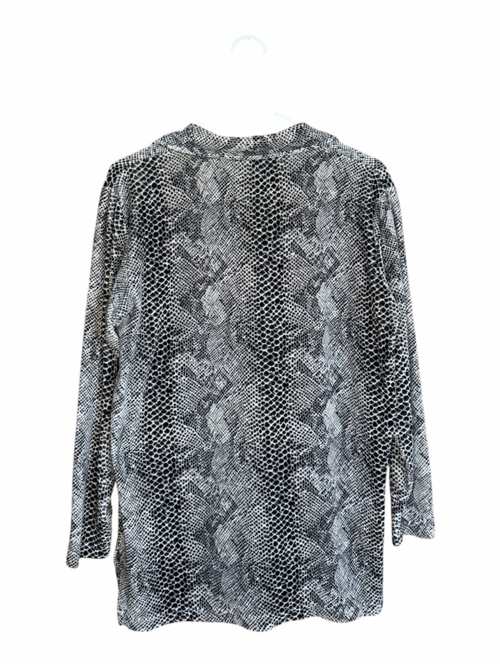 Studio Works & Co. Black and White Snakeskin Print Top - Picture 2 of 5